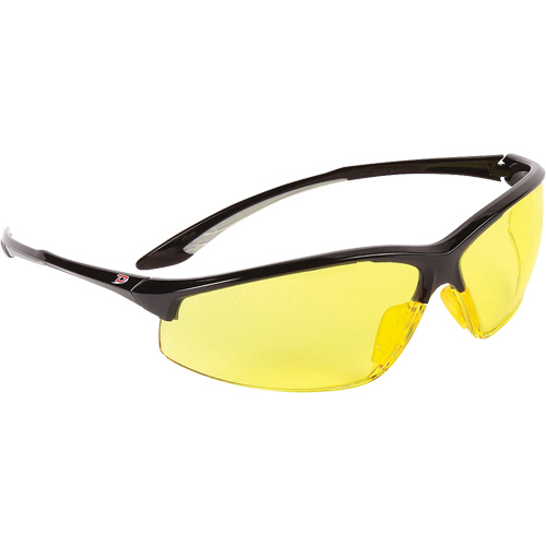 Lunettes de s&eacute;curit&eacute; &agrave; demi-monture Hummingbird Dynamic, Lentille Ambr&eacute;e, Antibu&eacute;e, ANSI Z87+/R&eacute;pond ou surpasse la norme CSA Z94.3 Maritime Industrial Rubber