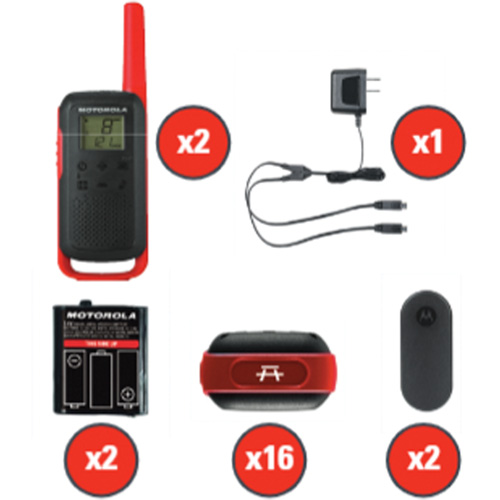 Radios bidirectionnelles Talkabout, Bande FRS, 22 canaux, Port&eacute;e 32 km Maritime Industrial Rubber