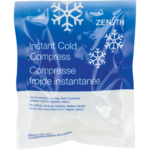 Instant Compress, Cold, Single Use, 5" x 6" Maritime Industrial Rubber