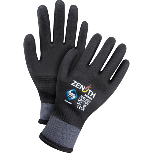 ZX-30° Premium Coated Gloves, 2X-Large, Foam PVC Coating, 15 Gauge, Nylon Shell Maritime Industrial Rubber