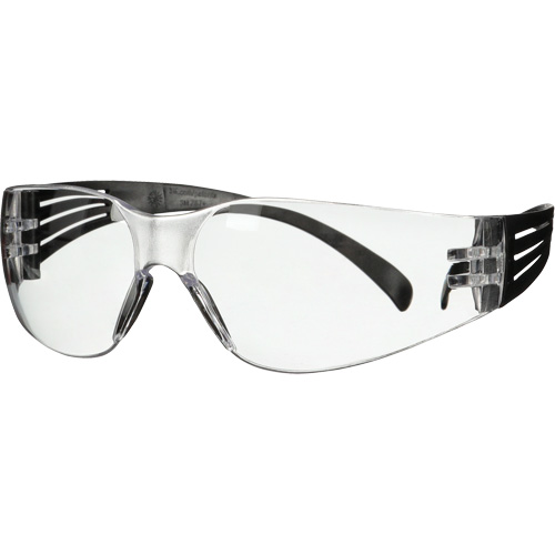 SecureFit 100 Series Protective Eyewear, Clear Lens, Anti-Scratch, ANSI Z87+/Meets/Exceeds CSA Z94.3 Maritime Industrial Rubber