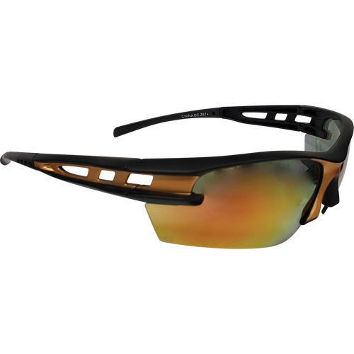 Mango Safety Glasses, Orange Mirror Lens, Meets/Exceeds CSA Z94.3 Maritime Industrial Rubber