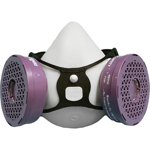 Ensemble de respirateur &agrave; demi-masque P100 Comfort-Air 400Nx noir sans soupape d'expiration, &eacute;lastom&egrave;re/Caoutchouc, Petit/Moyen Maritime Industrial Rubber
