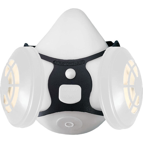 Ensemble de respirateur &agrave; demi-masque N95 Comfort-Air 400Nx noir sans soupape d'expiration, &eacute;lastom&egrave;re/Caoutchouc, Moyen/grand Maritime Industrial Rubber