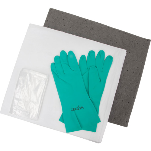 Trousse d'&eacute;quipement de lutte contre les d&eacute;versements, Huile seulement/Universel, Sac, Absorbance de 5 gal. US Maritime Industrial Rubber