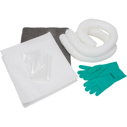 Trousse d'&eacute;quipement de lutte contre les d&eacute;versements, Huile seulement/Universel, Sac, Absorbance de 10 gal. US Maritime Industrial Rubber