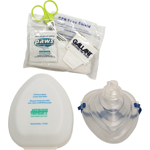 Ensemble de masque RCR de poche et accessoires, Masque r&eacute;utilisable, Classe 2 Maritime Industrial Rubber
