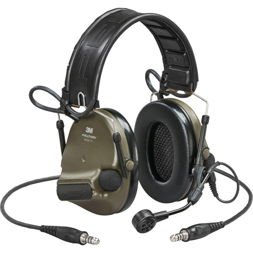 Peltor ComTac VI NIB Dual Lead Headset with Arc, Headband Style, 23 dB Maritime Industrial Rubber