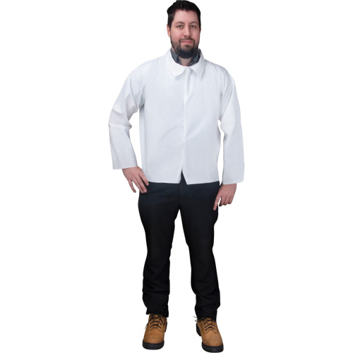 Disposable Shirt, Microporous, Small, White Maritime Industrial Rubber