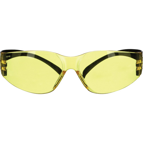 SecureFit 100 Series Safety Glasses, Amber Lens, Anti-Fog/Anti-Scratch, ANSI Z87+/Meets/Exceeds CSA Z94.3 Maritime Industrial Rubber