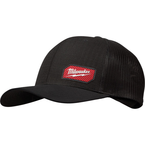 Casquette &agrave; patte pressionn&eacute;e GridIron, Noir, Coton/Nylon/Polyester Maritime Industrial Rubber