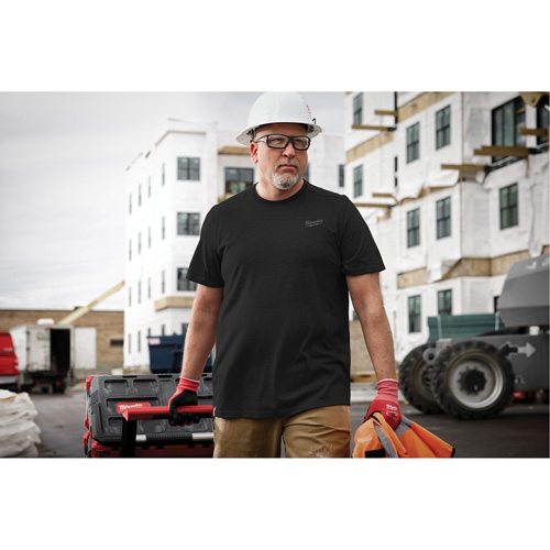 Hybrid Work Tee Shirt, Men's, Small, Black Maritime Industrial Rubber