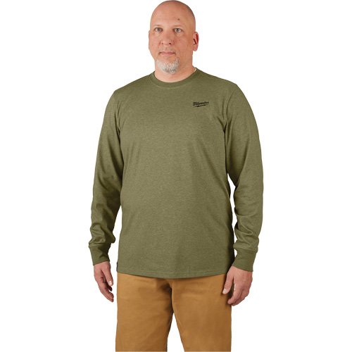 Hybrid Work Tee Shirt, Men's, Small, Green Maritime Industrial Rubber