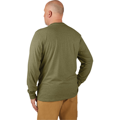 Hybrid Work Tee Shirt, Men's, Small, Green Maritime Industrial Rubber