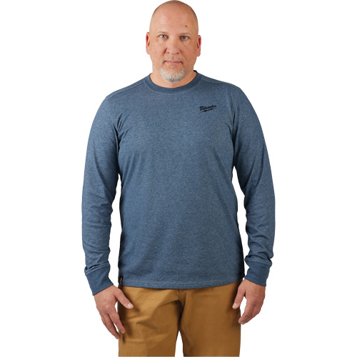 Hybrid Work Tee Shirt, Men's, Small, Blue Maritime Industrial Rubber
