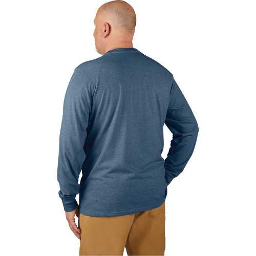 Hybrid Work Tee Shirt, Men's, Small, Blue Maritime Industrial Rubber