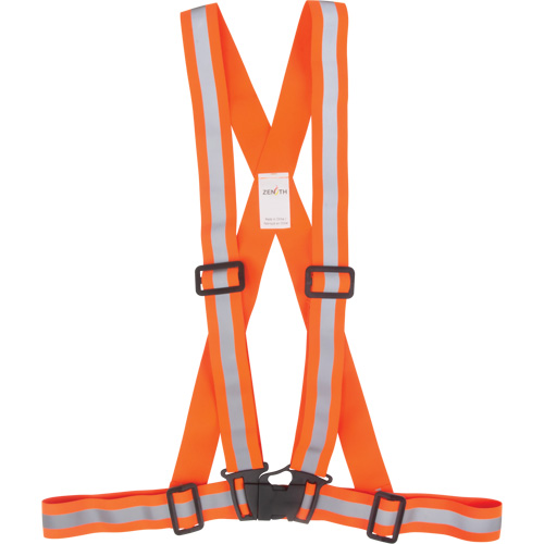 Harnais pour la circulation, Orange haute visibilit&eacute;, Couleur r&eacute;fl&eacute;chissante Argent, Moyen Maritime Industrial Rubber