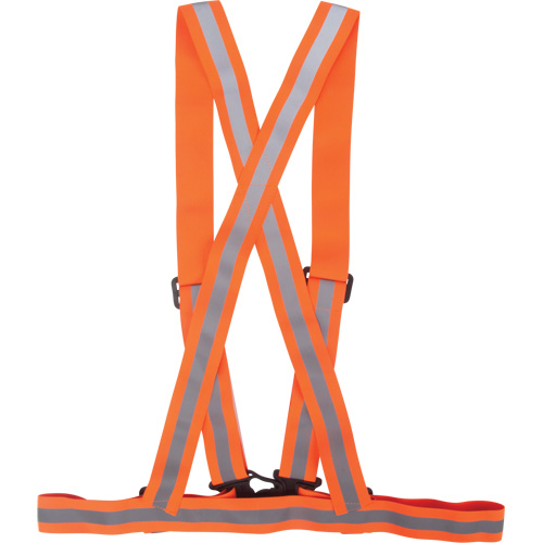 Harnais pour la circulation, Orange haute visibilit&eacute;, Couleur r&eacute;fl&eacute;chissante Argent, Moyen Maritime Industrial Rubber