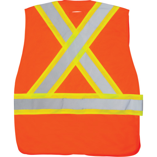 Veste d'arpenteur haute visibilit&eacute; conforme &agrave; la CSA, Orange haute visibilit&eacute;, Moyen, Polyester Maritime Industrial Rubber