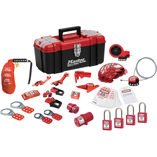 Premier Lockout Kit with Zenex Thermoplastic Locks, Electrical/Valve Kit, 27 Components Maritime Industrial Rubber