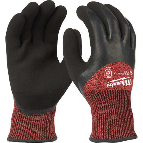 Winter Cut-Resistant Gloves, Size X-Large, 15 Gauge, Rubber Latex Coated, ANSI/ISEA 105 Level 3 Maritime Industrial Rubber