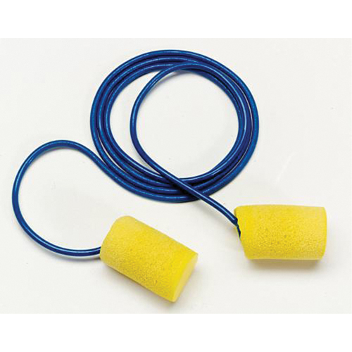 Bouchons d'oreilles classiques E-A-R, Vrac - Sac en poly, Petit, Avec cordon Maritime Industrial Rubber