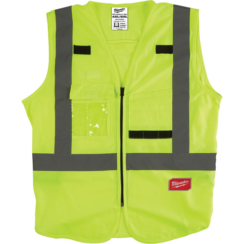 Safety Vest, High Visibility Lime-Yellow, Medium/Small Maritime Industrial Rubber