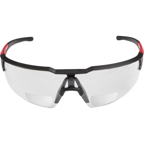 Magnified Safety Glasses, Anti-Scratch, Clear, 1.0 Diopter Maritime Industrial Rubber