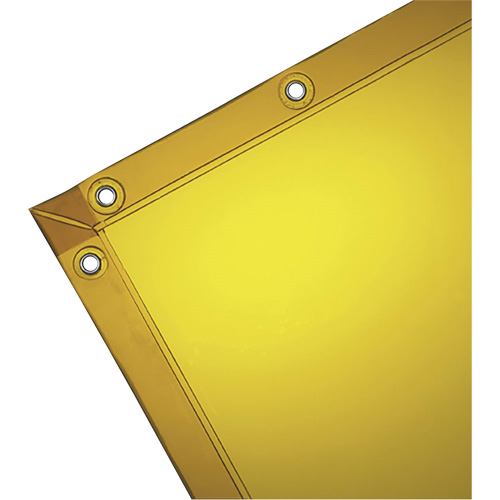 Welding Curtain, 72" x 96", High Transparency, Yellow Maritime Industrial Rubber