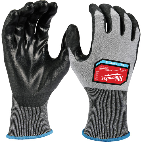 Gants de haute dext&eacute;rit&eacute;, Taille Petit, Calibre 18, Rev&ecirc;tement Polyur&eacute;thane, Enveloppe en Poly&eacute;thyl&egrave;ne, ANSI/ISEA 105 niveau 2 Maritime Industrial Rubber