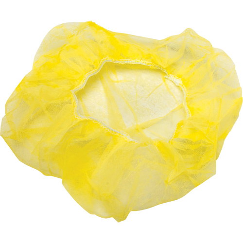 Bonnets bouffants, Polypropyl&egrave;ne, 21", Jaune Maritime Industrial Rubber
