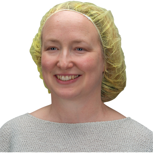 Bonnets bouffants, Polypropyl&egrave;ne, 21", Jaune Maritime Industrial Rubber