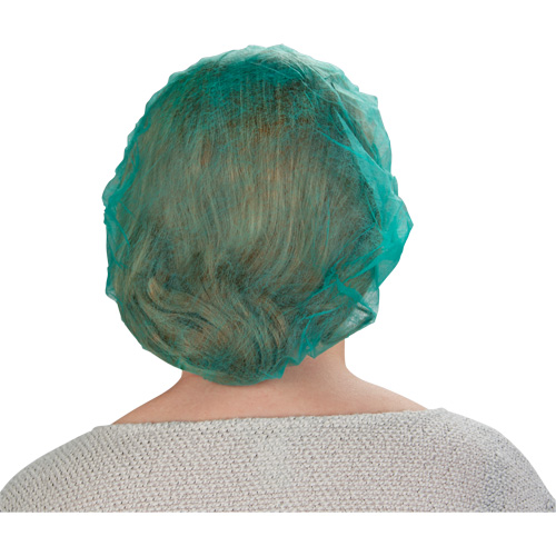 Bonnets bouffants, Polypropyl&egrave;ne, 21", Vert Maritime Industrial Rubber