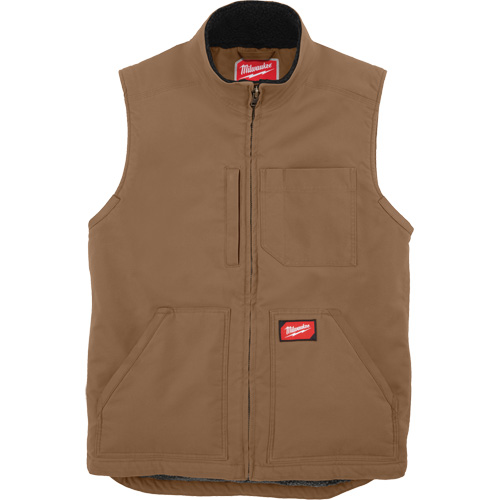 Heavy-Duty Sherpa-Lined Vest, Men's, Small, Brown Maritime Industrial Rubber