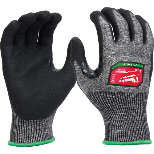 Gants enduits par trempage &agrave; dext&eacute;rit&eacute; &eacute;lev&eacute;e, Taille Petit, Calibre 18, Rev&ecirc;tement Nitrile, Enveloppe en Poly&eacute;thyl&egrave;ne, ASTM ANSI niveau A6/EN 388 niveau F Maritime Industrial Rubber