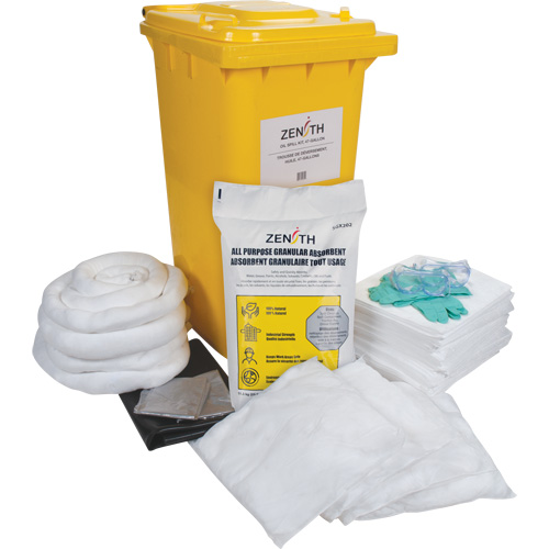 Trousse contre les d&eacute;versements, Huile seulement, Bac, Absorbance de 63 gal. US Maritime Industrial Rubber