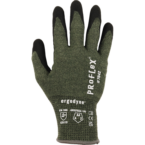 Proflex 7042 Cut-Resistant Gloves, Size Small, 18 Gauge, Nitrile Coated, Aramid Shell, ASTM ANSI Level A4/EN 388 Level D Maritime Industrial Rubber