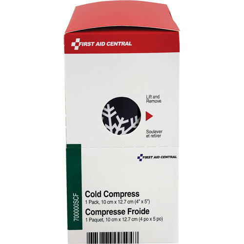 SmartCompliance&reg; Refill Instant Compress, Cold, Single Use, 4" x 5" Maritime Industrial Rubber