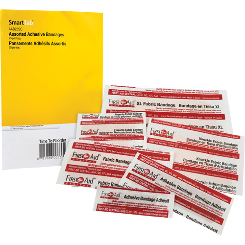 Recharge de bandages adh&eacute;sifs SmartCompliance, Assorti, Tissu/Plastique, Non st&eacute;rile Maritime Industrial Rubber