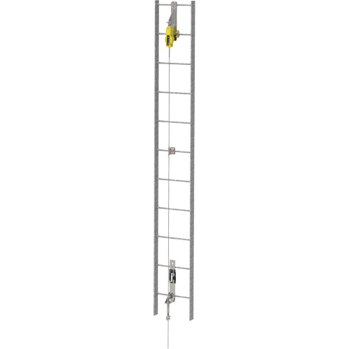 Ensemble de c&acirc;bles de s&eacute;curit&eacute; pour &eacute;chelle verticale Latchways, Acier inoxydable Maritime Industrial Rubber