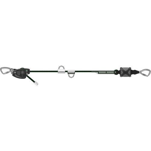 Corde de 60' pour ligne de vie temporaire horizontale, Corde d'alpinisme Maritime Industrial Rubber