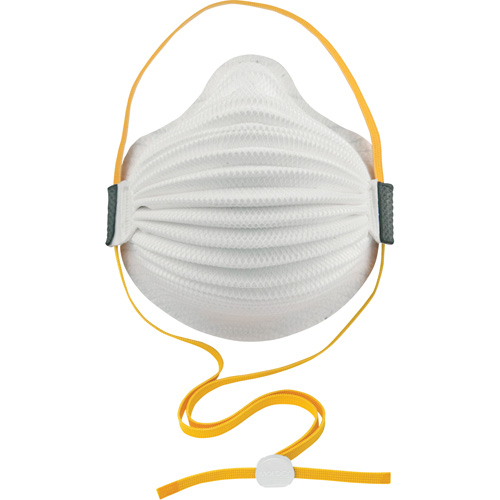 Respirateur AirWave jetable avec SmartStrap et garniture d'&eacute;tanch&eacute;it&eacute; int&eacute;grale en mousse, P95, Certifi&eacute; NIOSH, Moyen/grand Maritime Industrial Rubber
