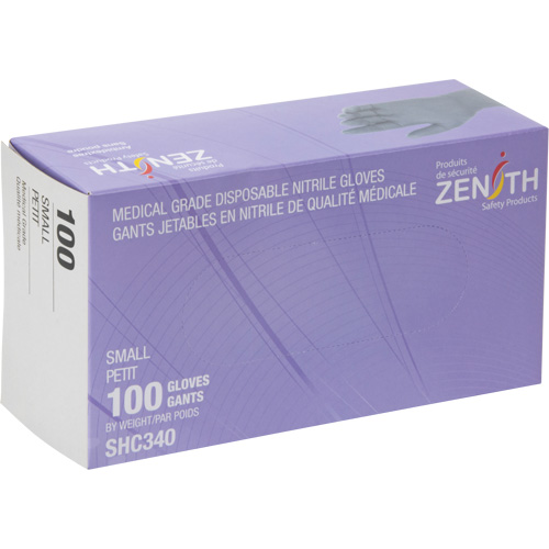 Medical Grade Disposable Gloves, Small, Nitrile, 6-mil, Powder-Free, Black, Class 2 Maritime Industrial Rubber