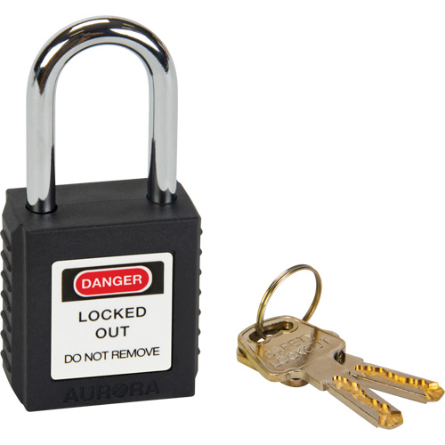 Verrouillage pour les consignations, Cadenas de s&eacute;curit&eacute;, Cl&eacute;s diff&eacute;rentes, Thermoplastique, Largeur de 1-1/2" Maritime Industrial Rubber