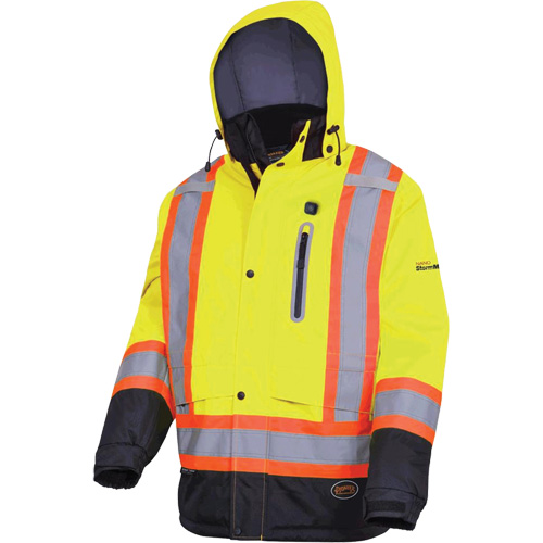 5408 Veste imperm&eacute;able &agrave; isolation thermique, Hommes, Petit, Jaune lime haute visibilit&eacute; Maritime Industrial Rubber
