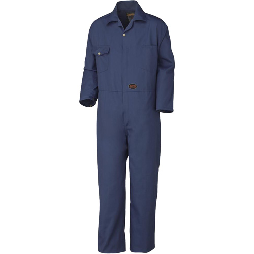 515 Coveralls with Brass Zipper, Men's, Navy Blue, Size 36 Maritime Industrial Rubber
