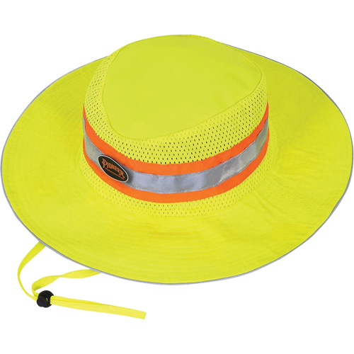 279 Ranger's Hat with Strap, High Visibility Lime-Yellow, Polyester Maritime Industrial Rubber