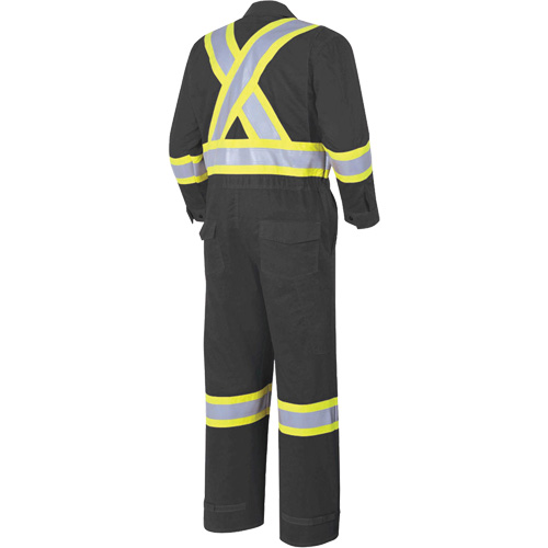 7702BKT FR-Tech&reg; Arc-Rated Coverall, Size 40 (Tall), Black, 10 cal/cm² Maritime Industrial Rubber