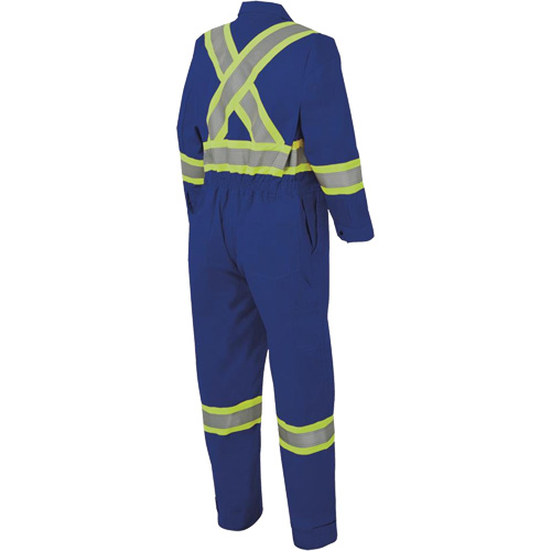 7706 FR-Tech&reg; Flame-Resistant Coverall with Leg Zippers, Size 36, Royal Blue, 9.7 cal/cm² Maritime Industrial Rubber