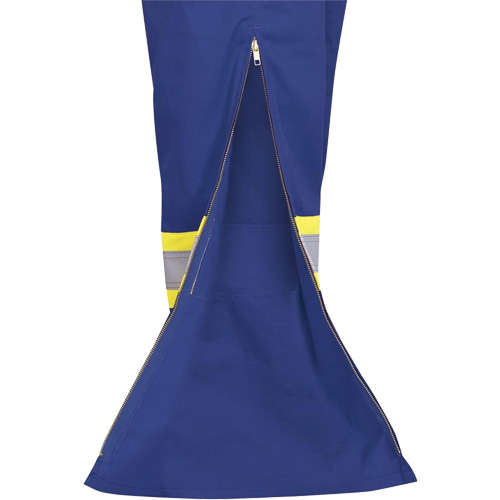 7706 FR-Tech&reg; Flame-Resistant Coverall with Leg Zippers, Size 36, Royal Blue, 9.7 cal/cm² Maritime Industrial Rubber
